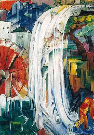 Franz Marc The Bewitched Mill Norge oil painting art